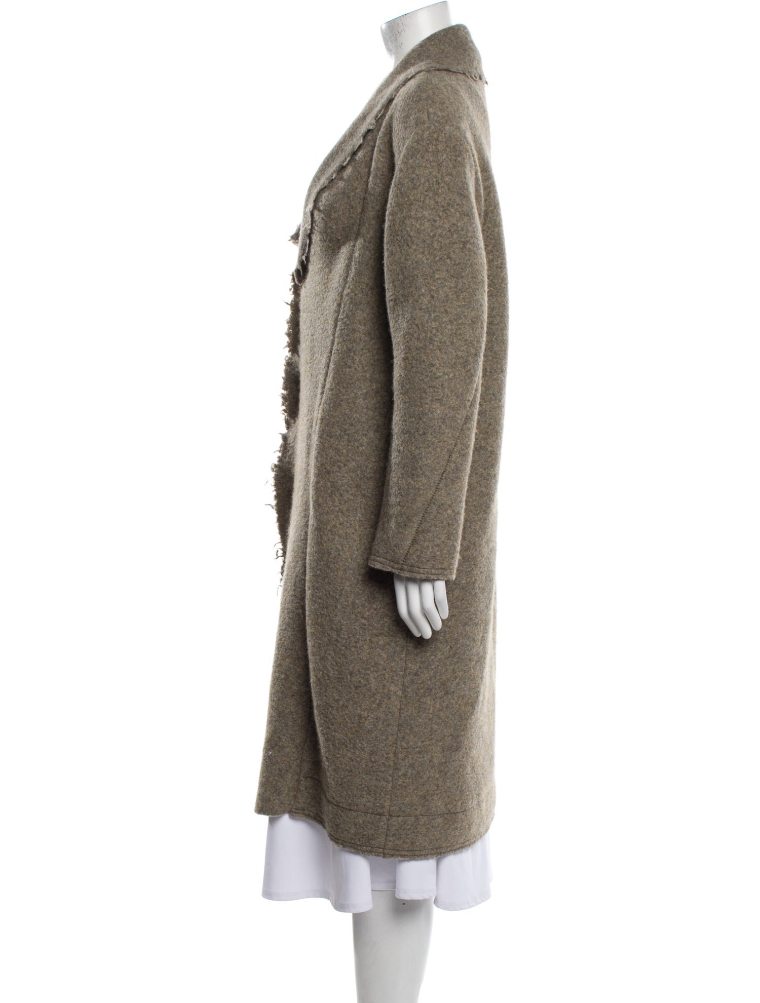 Pas De Calais Wool Faux Fur Coat