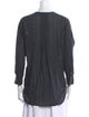 Pas De Calais V-Neck Long Sleeve Button-Up Top