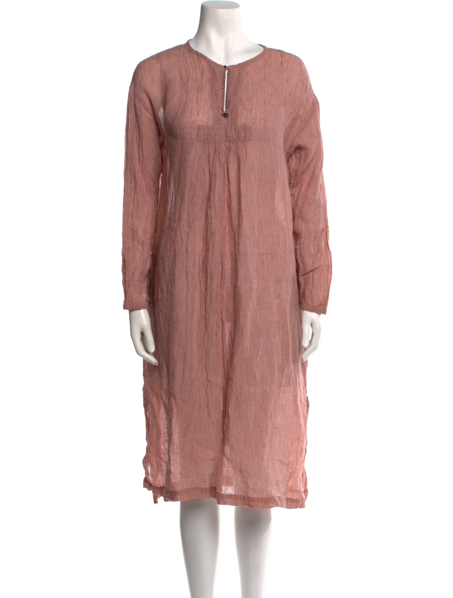 Pas De Calais Linen Midi Length Dress