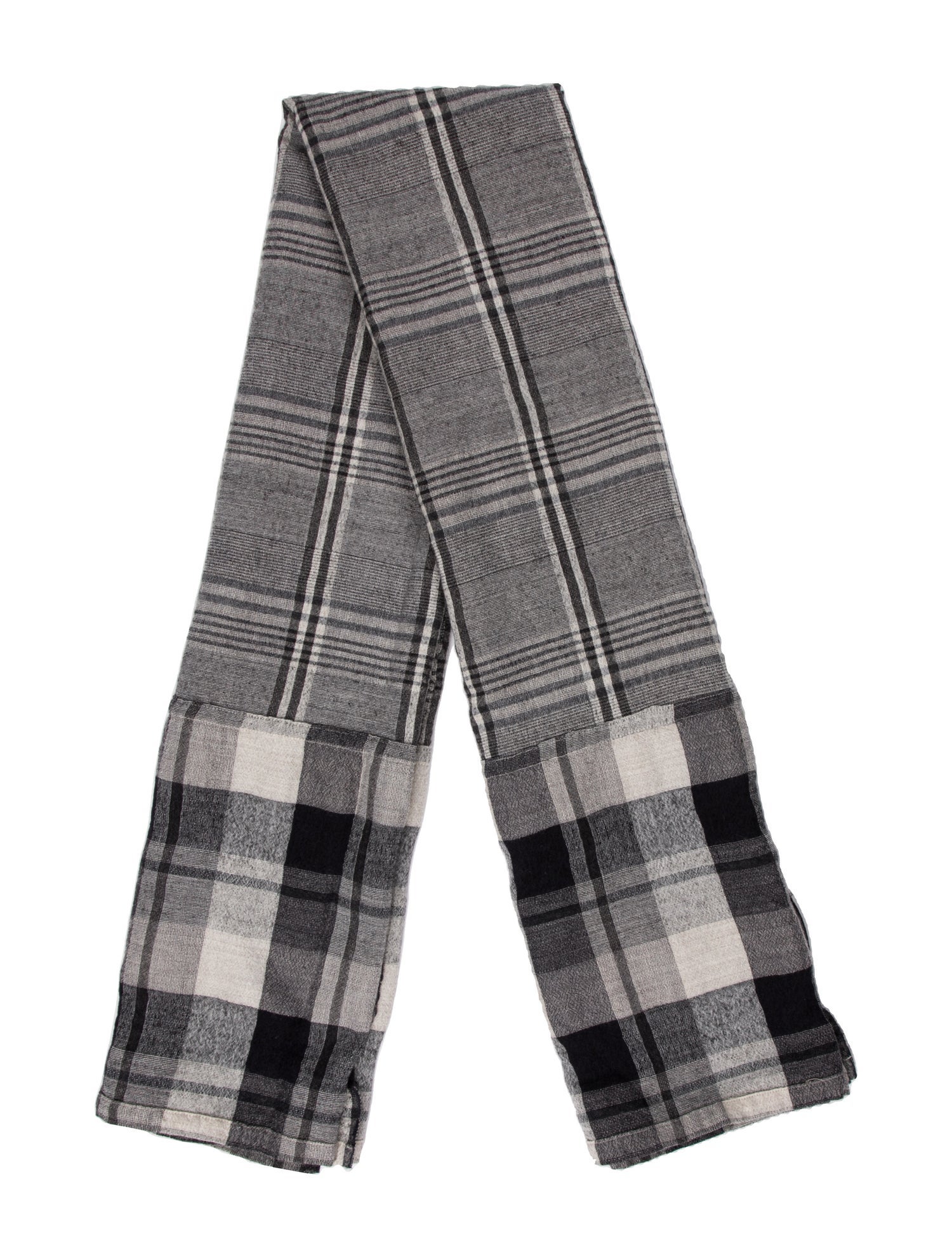 Pas De Calais Plaid Print Scarf