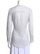 Pas De Calais Striped Crew Neck Button-Up Top