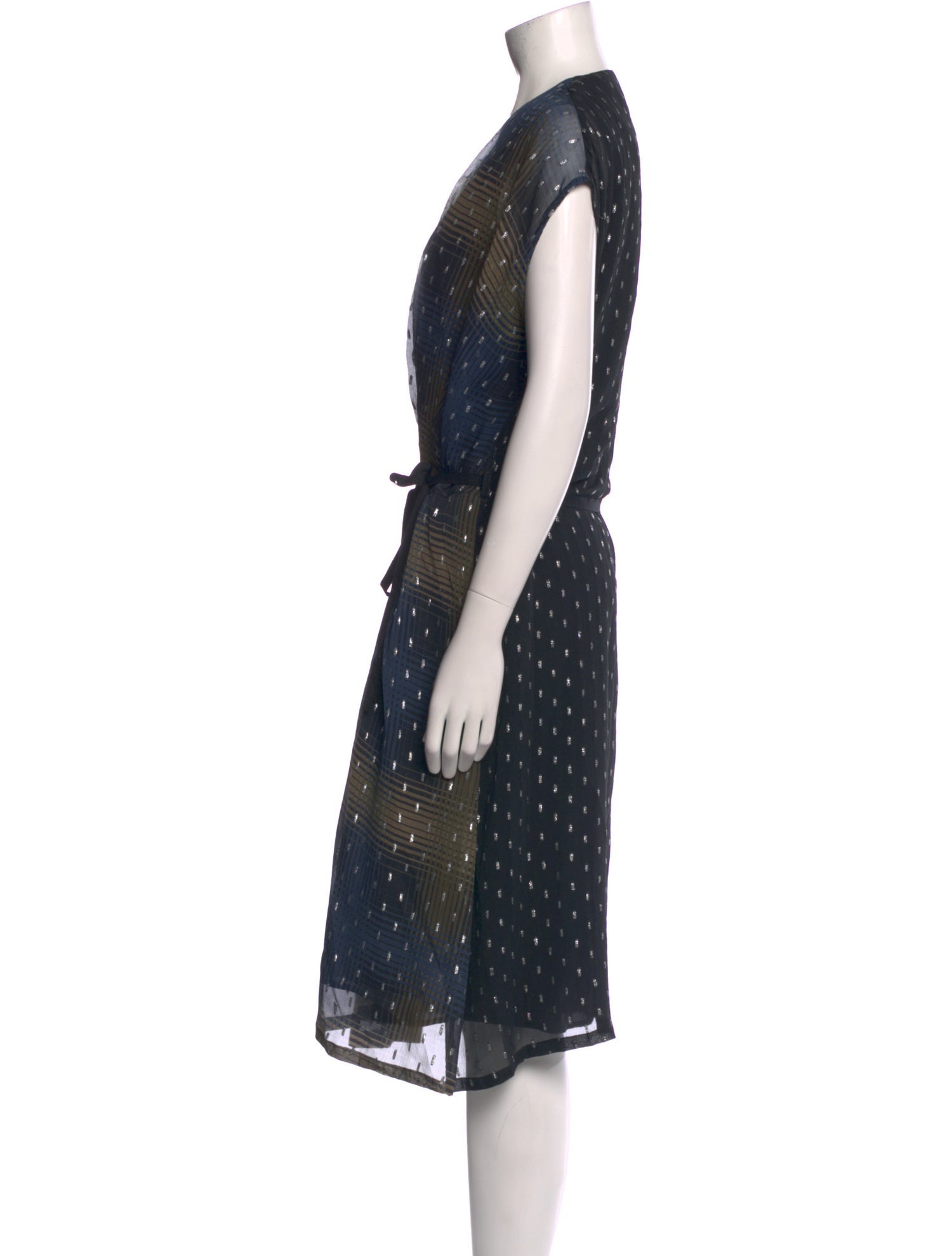 Pas De Calais Striped Midi Length Dress