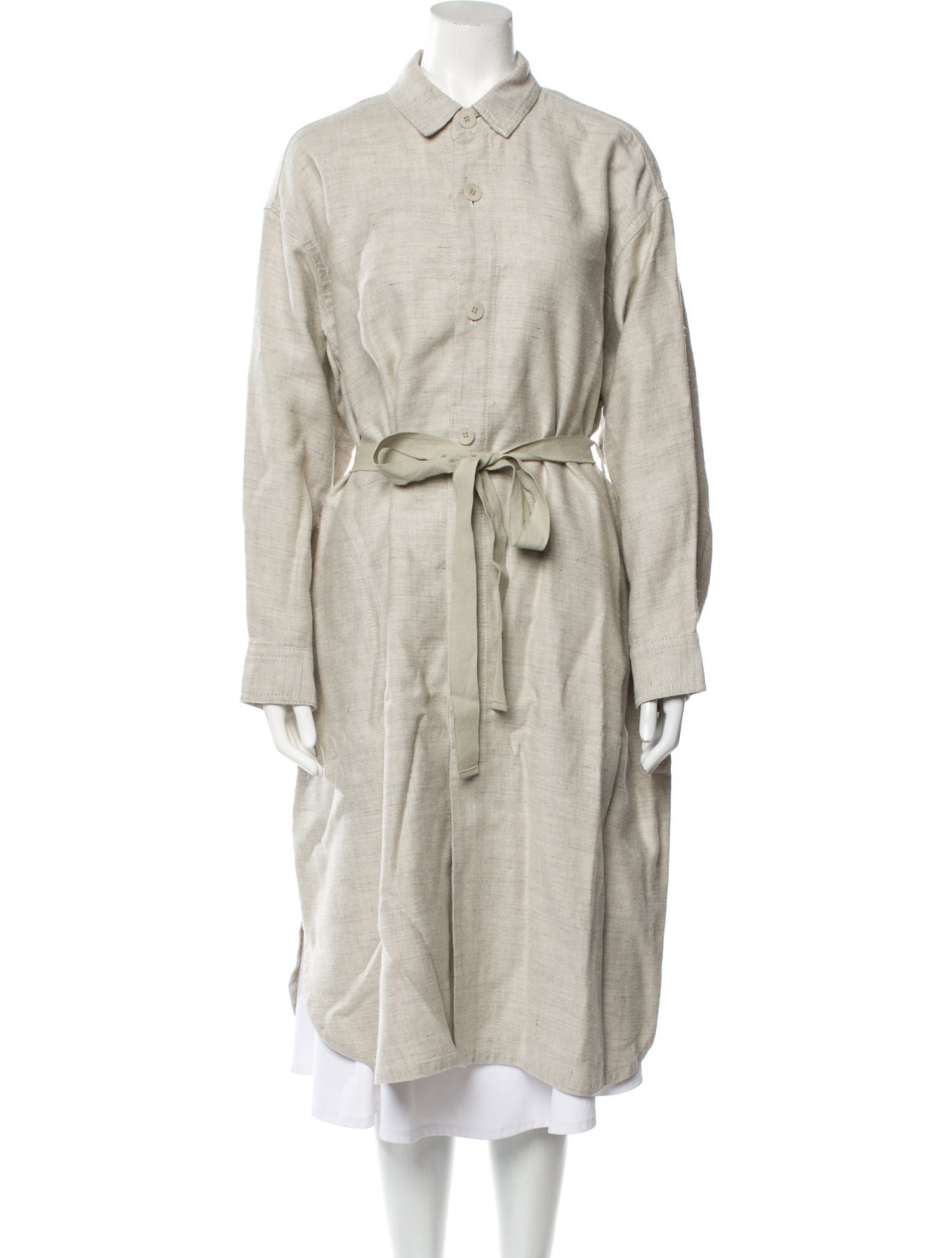 Pas De Calais Linen Trench Coat
