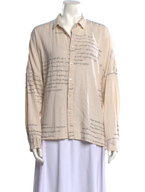 Pas De Calais Long Sleeve Button-Up Top