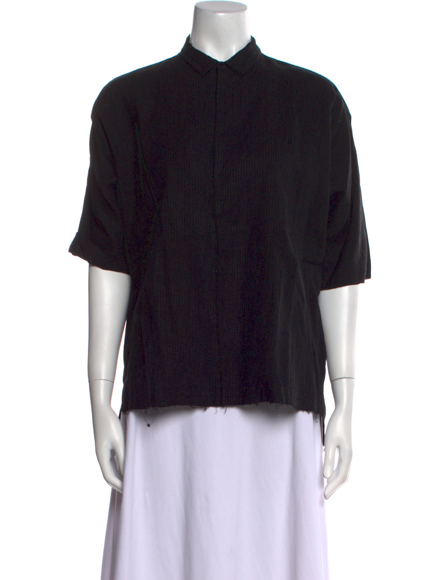 Pas De Calais Linen Printed Button-Up Top
