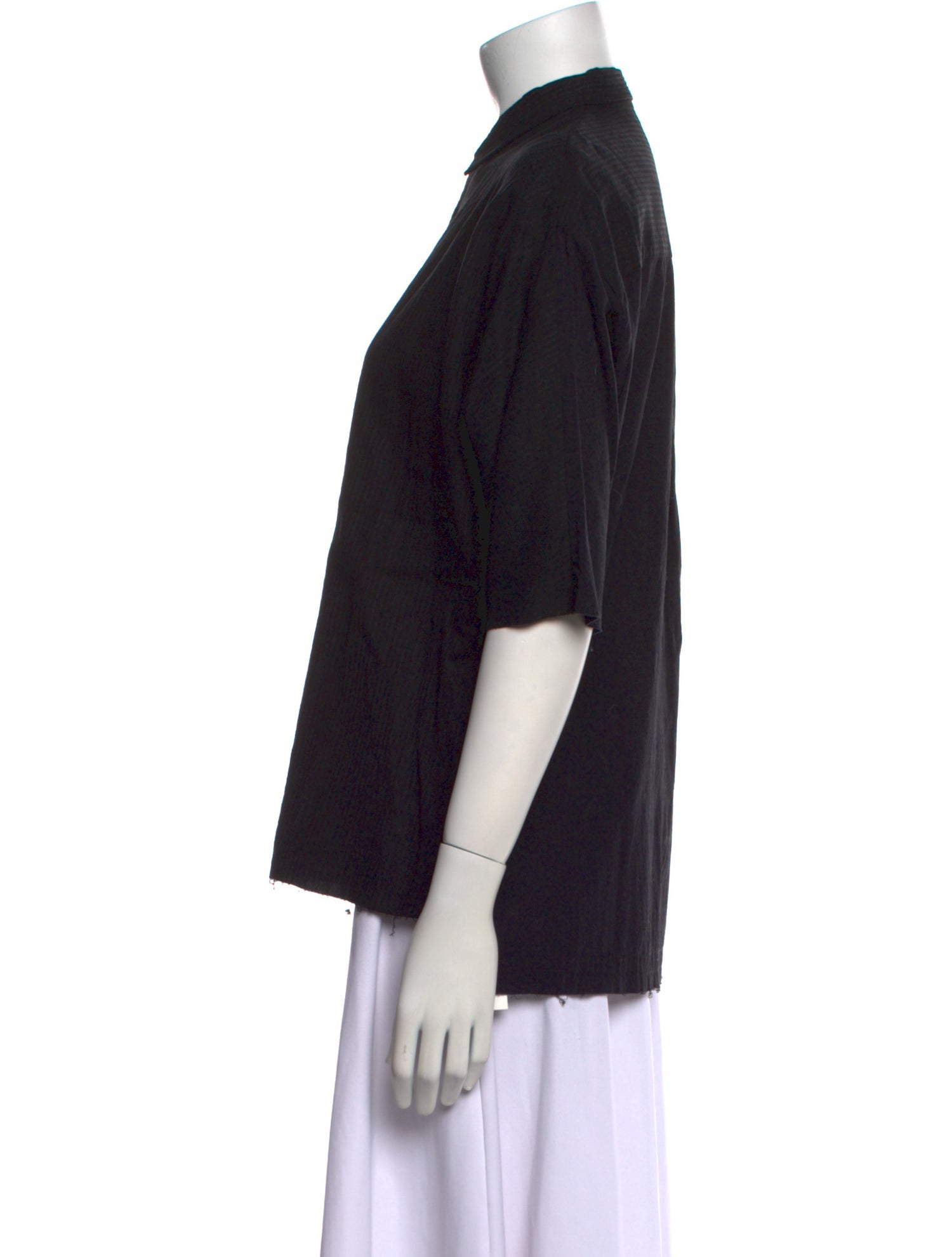Pas De Calais Linen Printed Button-Up Top