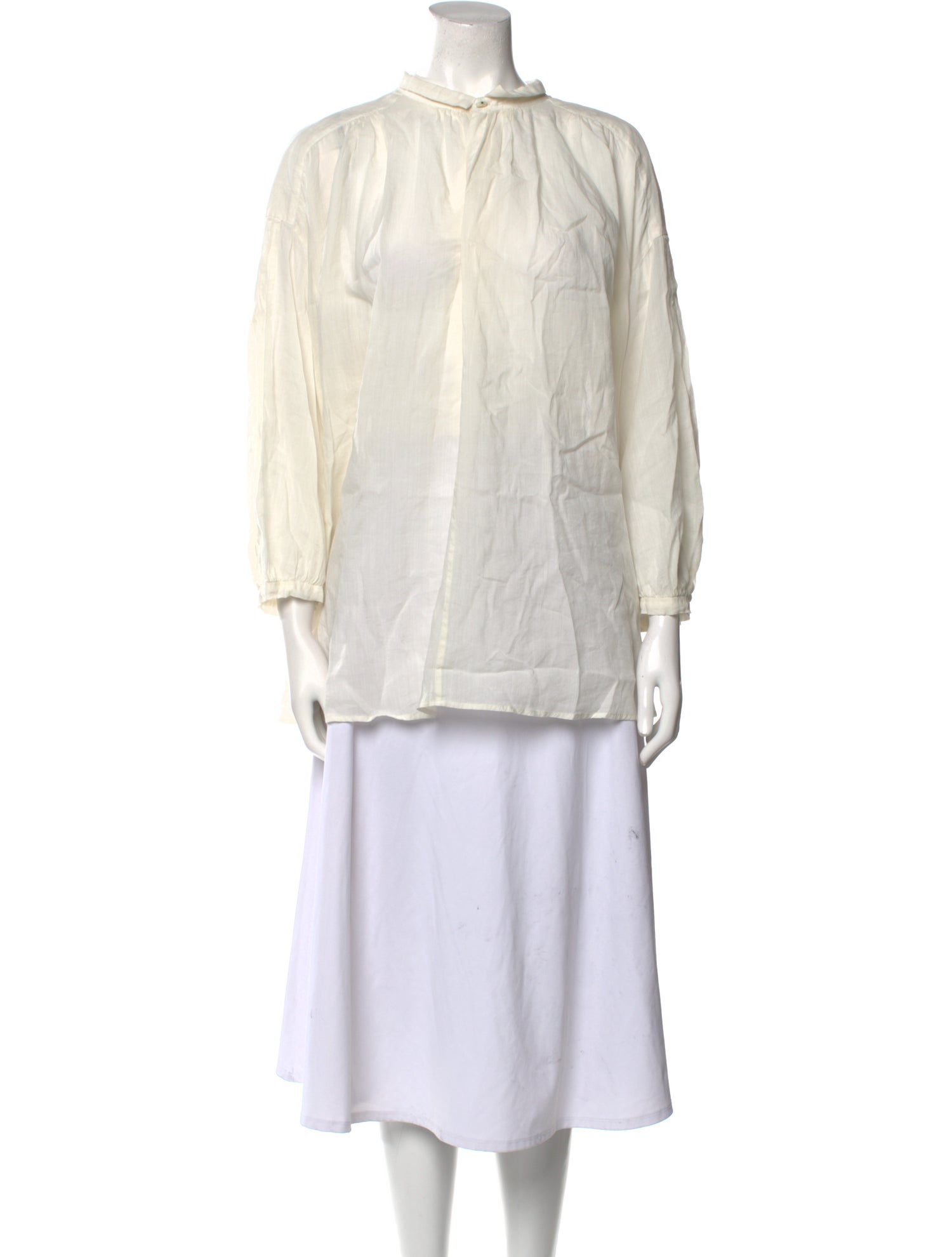 Pas De Calais Linen Mock Neck Tunic