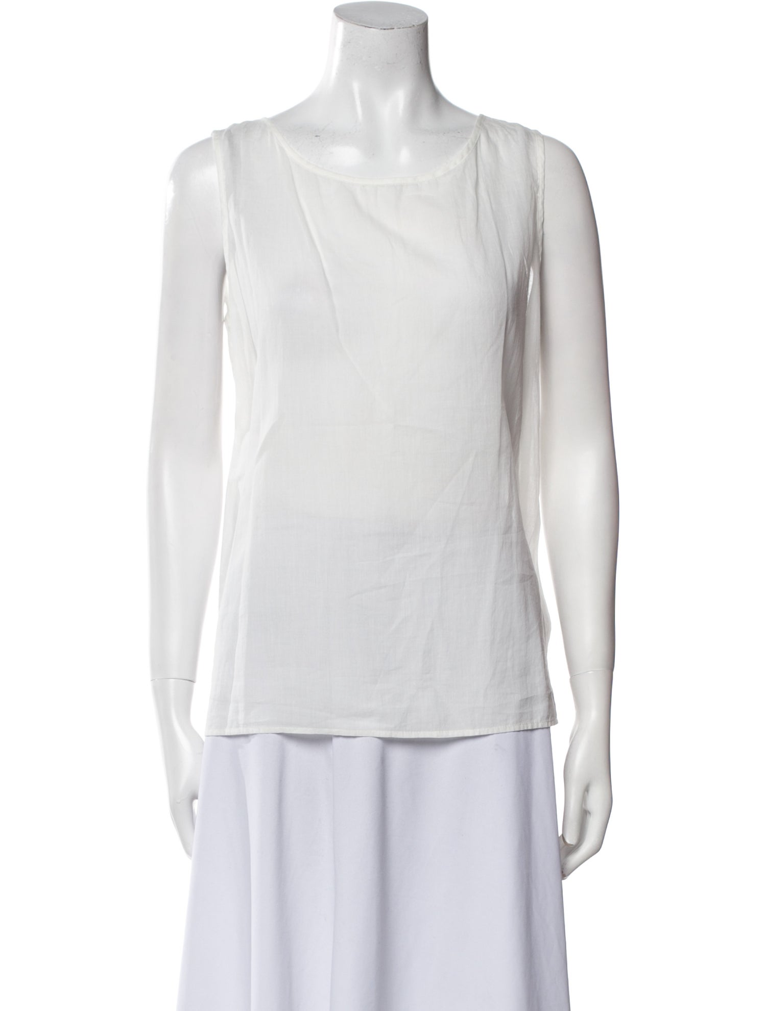 Pas De Calais Scoop Neck Sleeveless Top