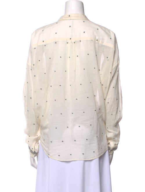 Pas De Calais Printed Long Sleeve Button-Up Top