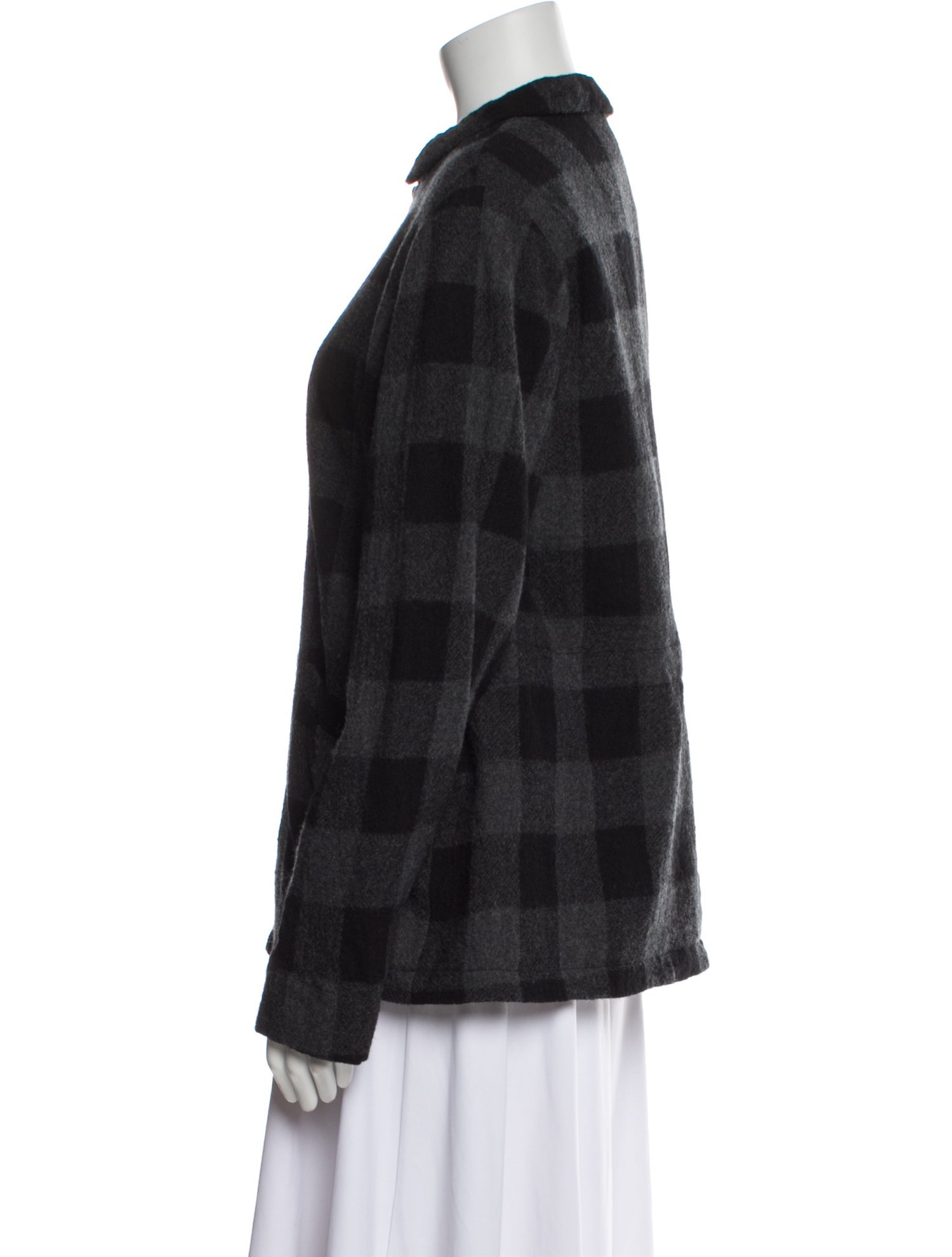 Pas De Calais Wool Plaid Print Jacket