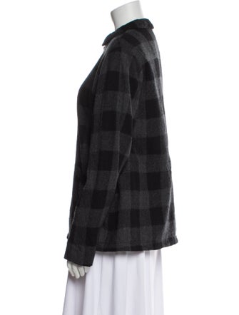 Pas De Calais Wool Plaid Print Jacket