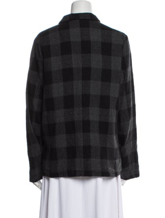 Pas De Calais Wool Plaid Print Jacket