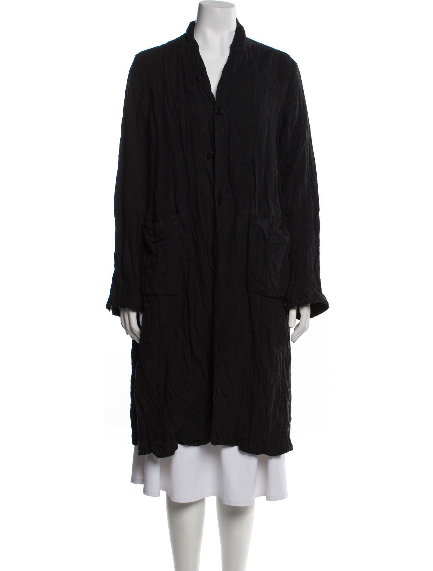 Pas De Calais Linen Faux Fur Coat