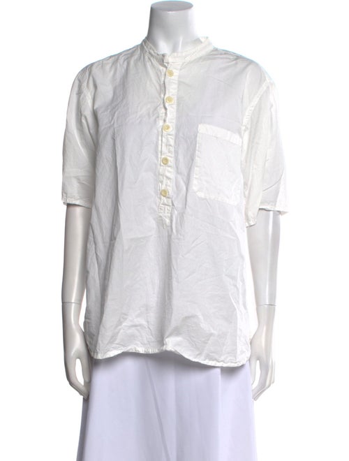 Pas De Calais Short Sleeve Button-Up Top
