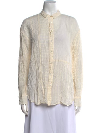 Pas De Calais Long Sleeve Button-Up Top