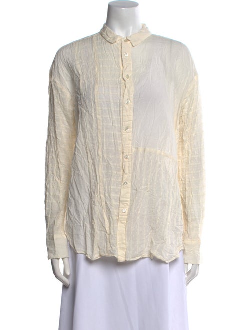 Pas De Calais Long Sleeve Button-Up Top