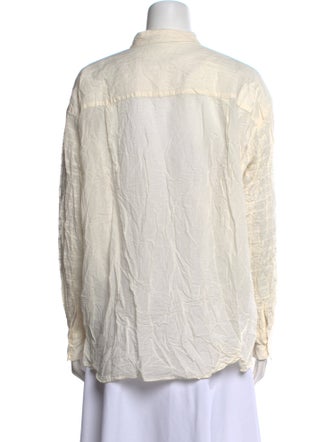 Pas De Calais Long Sleeve Button-Up Top