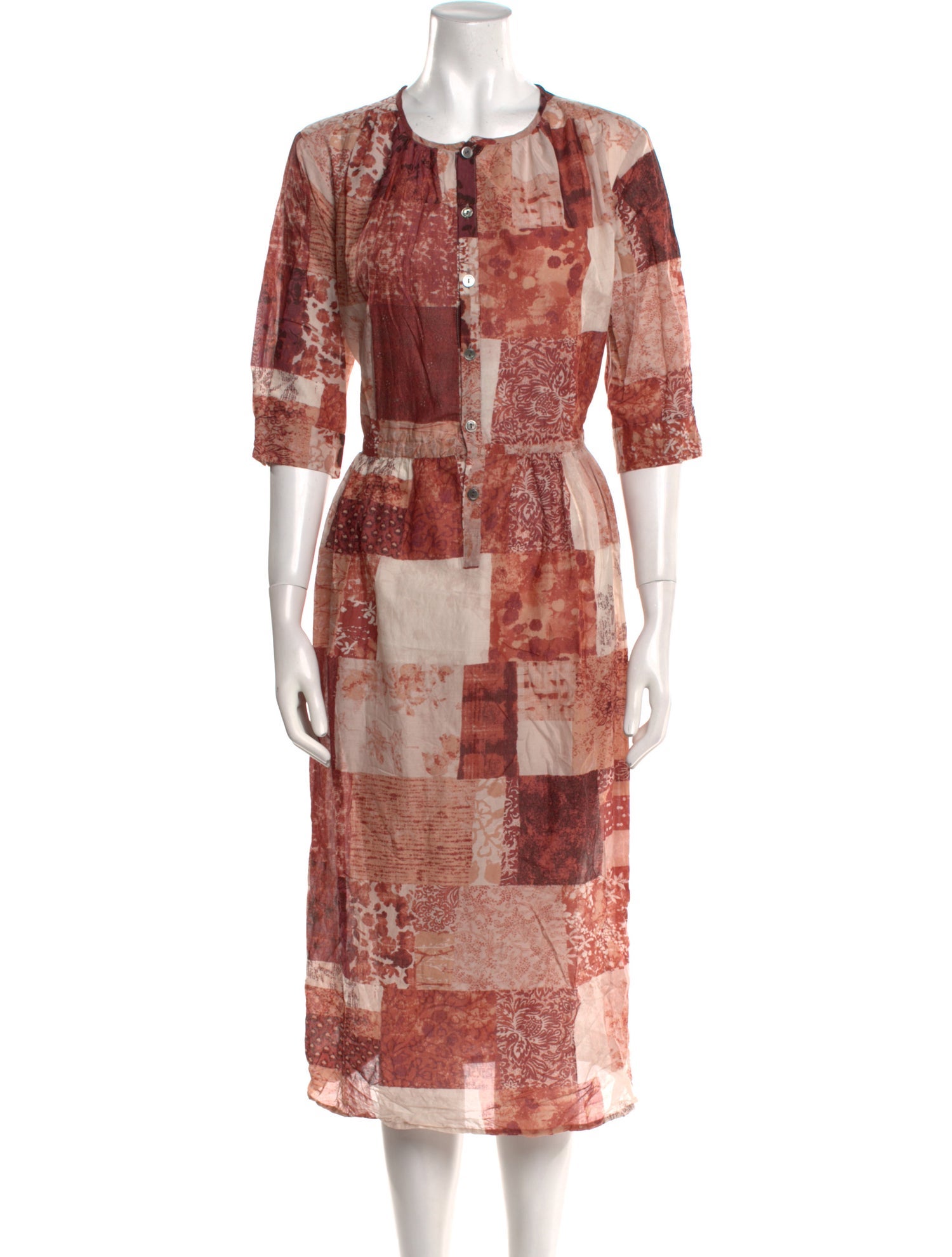 Pas De Calais Printed Midi Length Dress