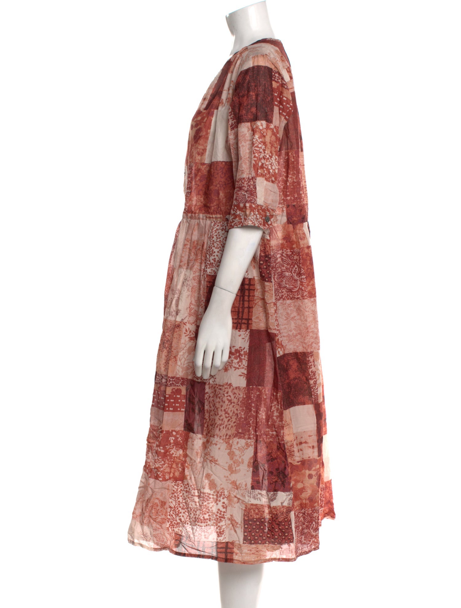 Pas De Calais Printed Midi Length Dress