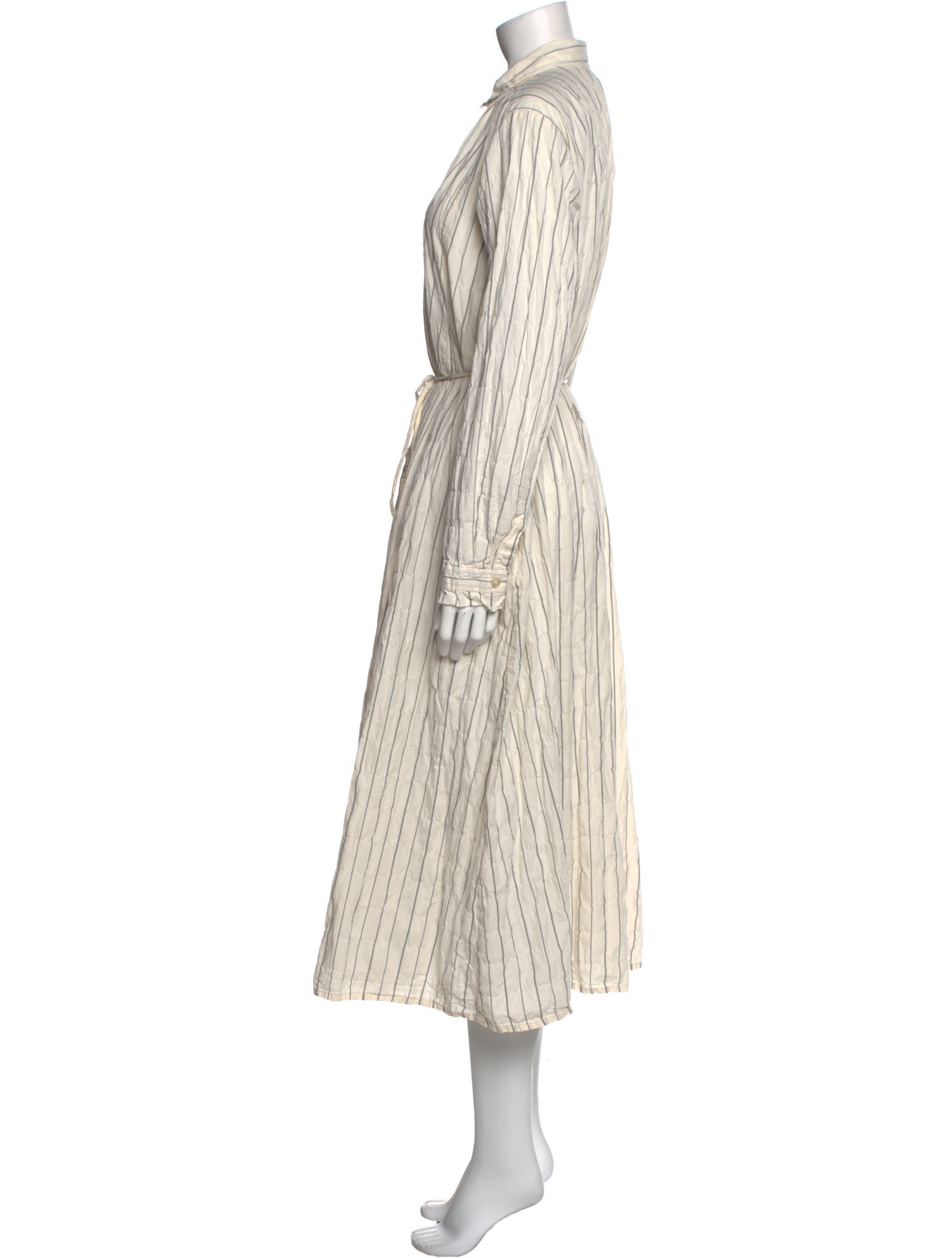 Pas De Calais Striped Midi Length Dress