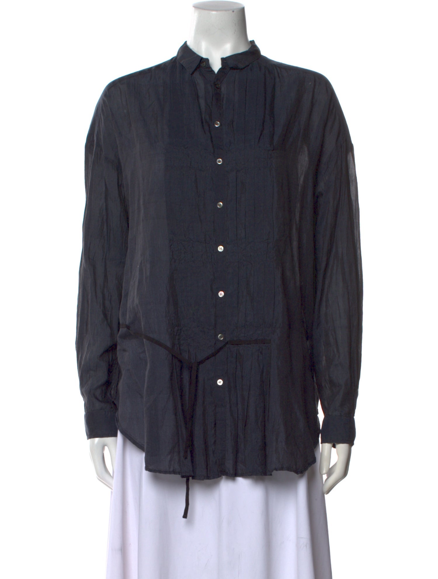Pas De Calais Long Sleeve Button-Up Top