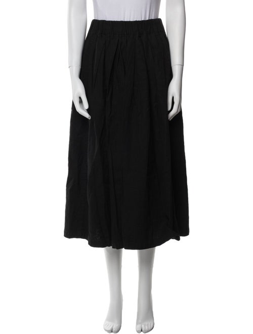 Pas De Calais Pleated Accents Midi Length Skirt