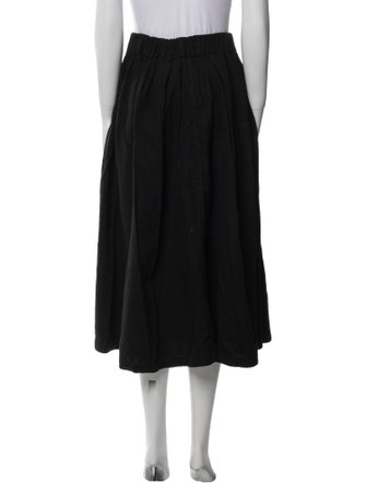 Pas De Calais Pleated Accents Midi Length Skirt