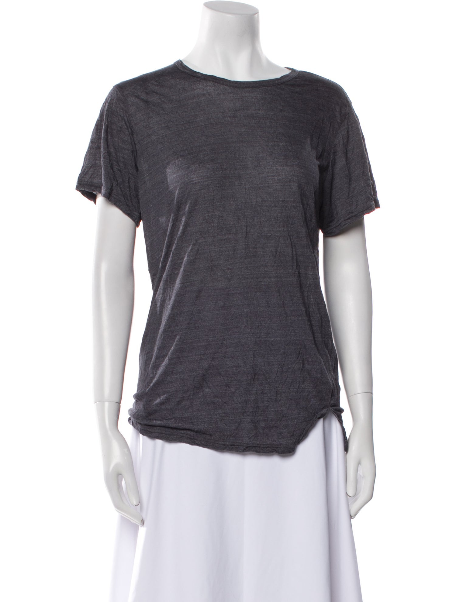 Pas De Calais Bateau Neckline Short Sleeve T-Shirt