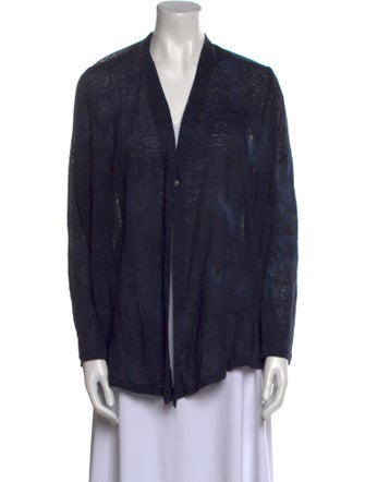 Pas De Calais Linen Open Front Sweater