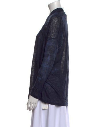 Pas De Calais Linen Open Front Sweater