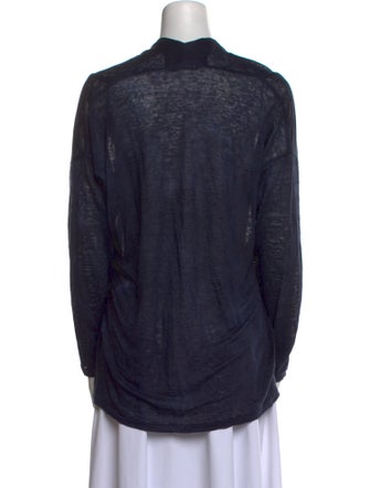 Pas De Calais Linen Open Front Sweater