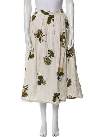 Pas De Calais Floral Print Midi Length Skirt