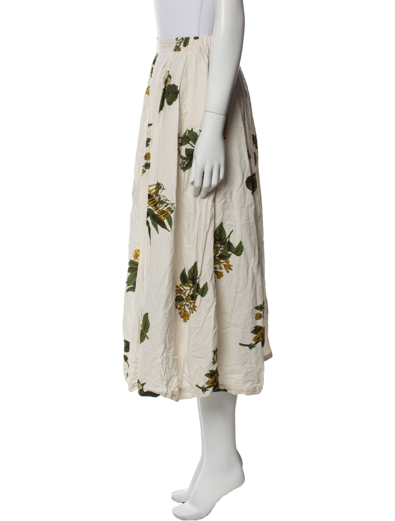 Pas De Calais Floral Print Midi Length Skirt