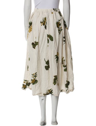 Pas De Calais Floral Print Midi Length Skirt