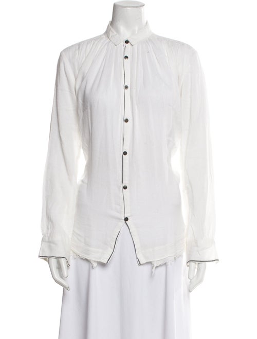 Pas De Calais Long Sleeve Button-Up Top