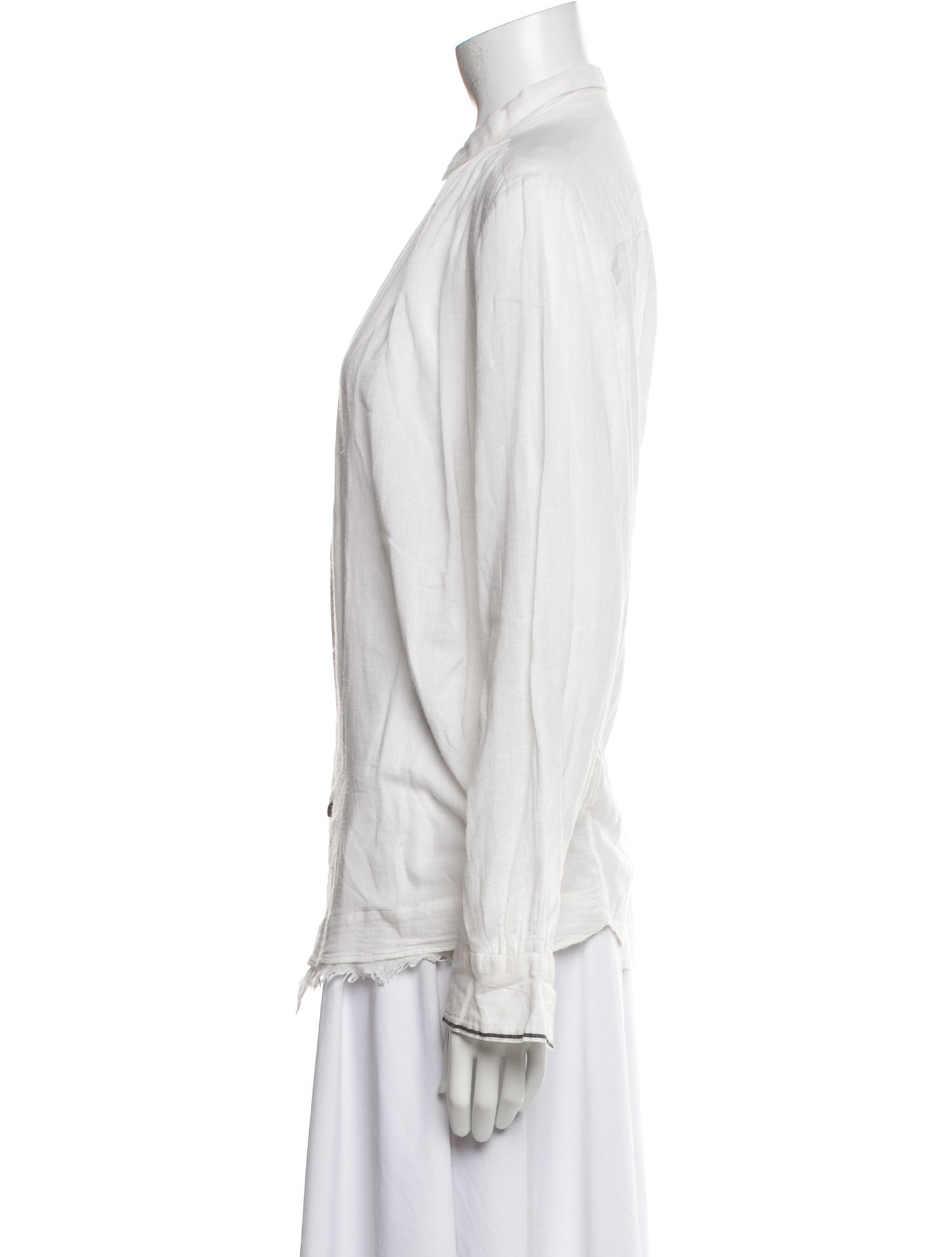 Pas De Calais Long Sleeve Button-Up Top