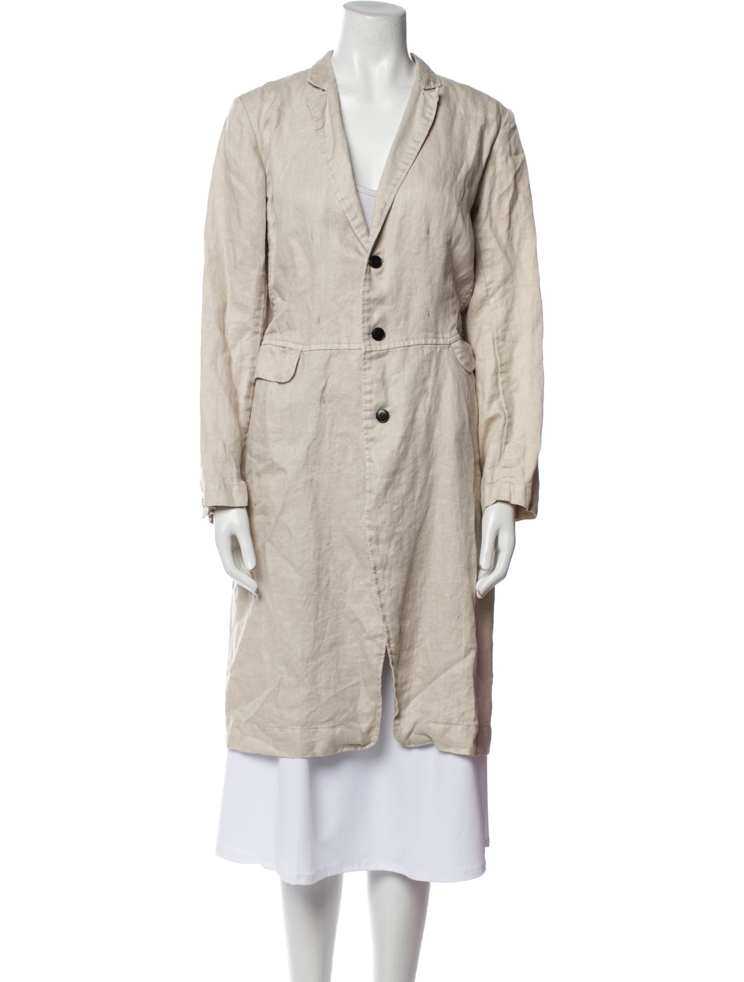 Pas De Calais Linen Trench Coat