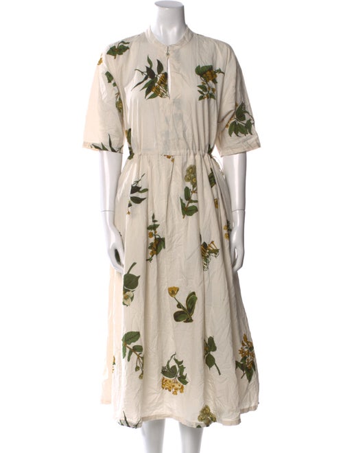 Pas De Calais Floral Print Knee-Length Dress