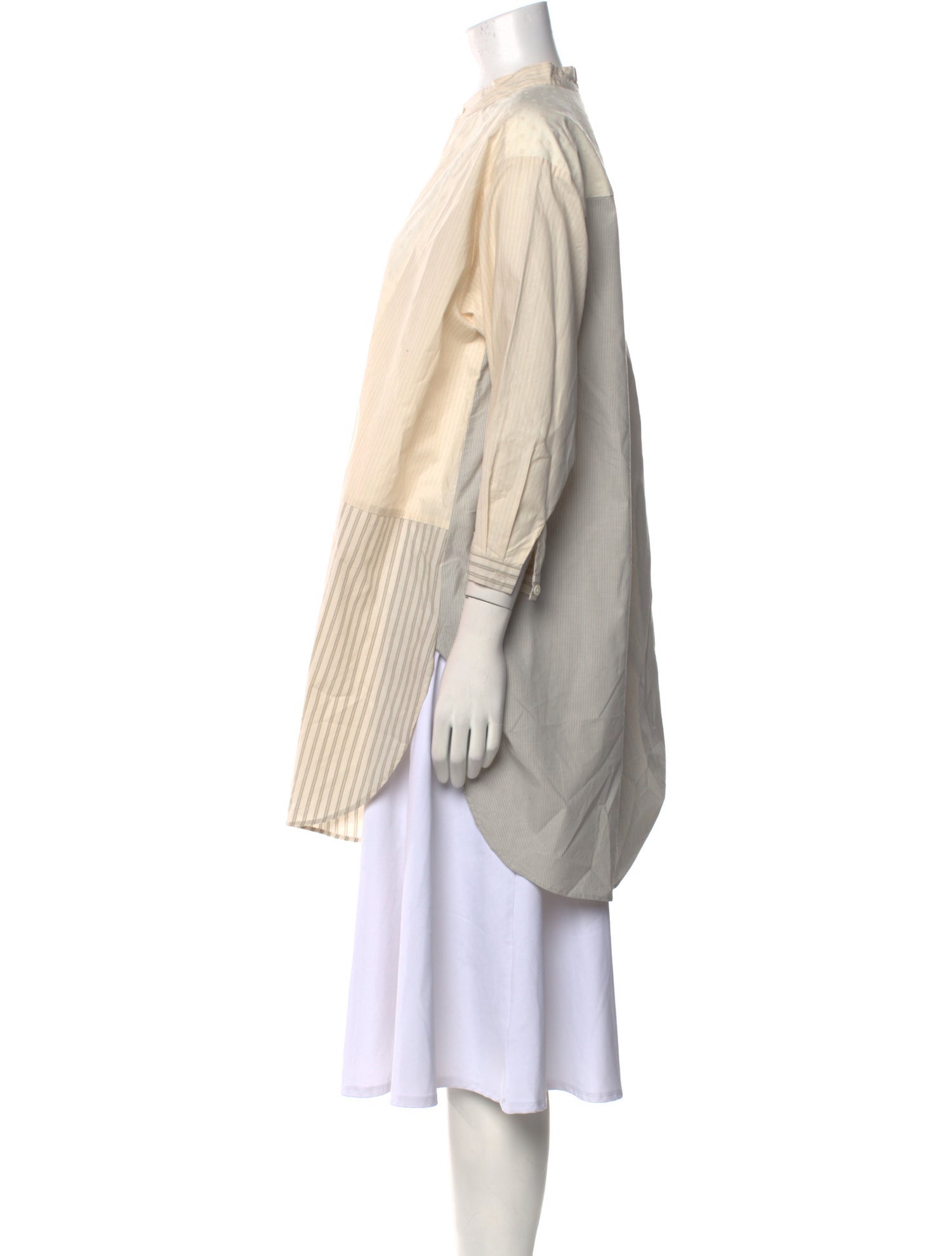 Pas De Calais Mock Neck Three-Quarter Sleeve Tunic