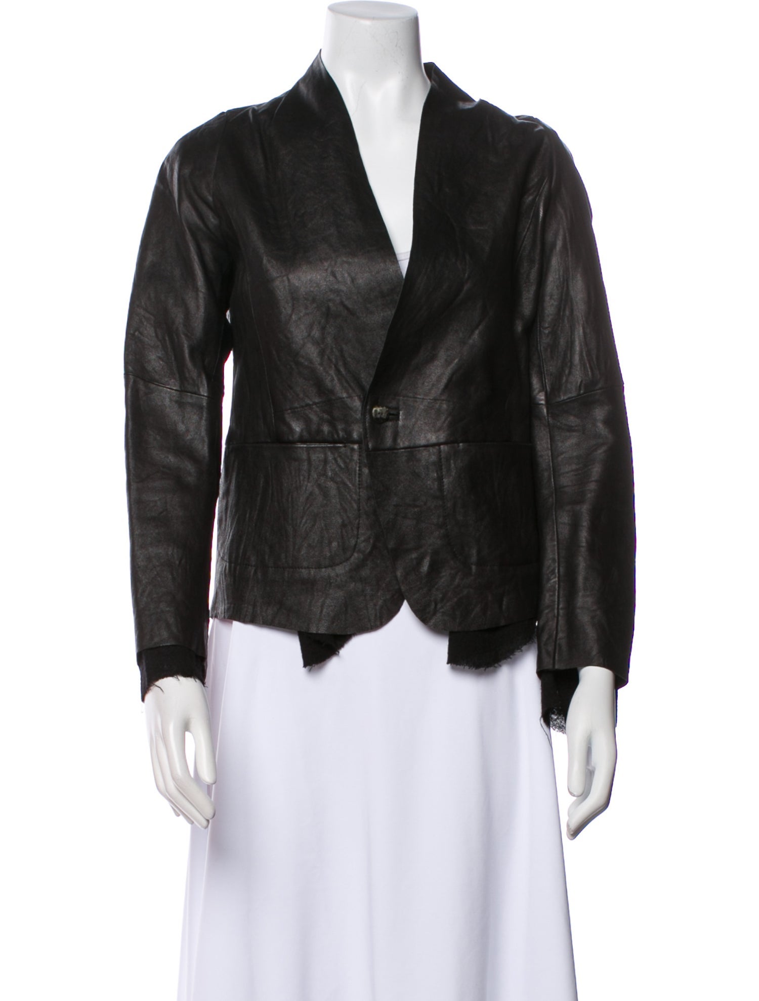 Pas De Calais Leather Evening Jacket