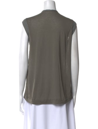 Pas De Calais Printed V-Neck Top