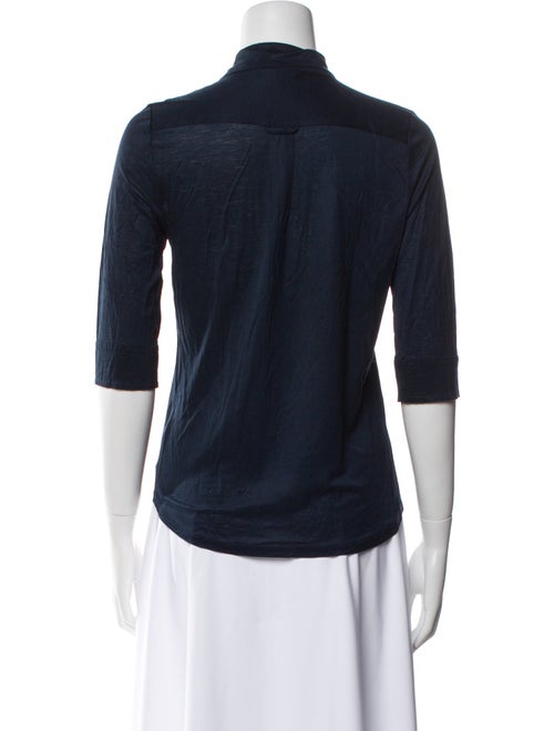 Pas De Calais Three-Quarter Sleeve Button-Up Top