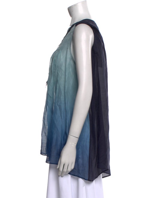 Pas De Calais Linen V-Neck Blouse