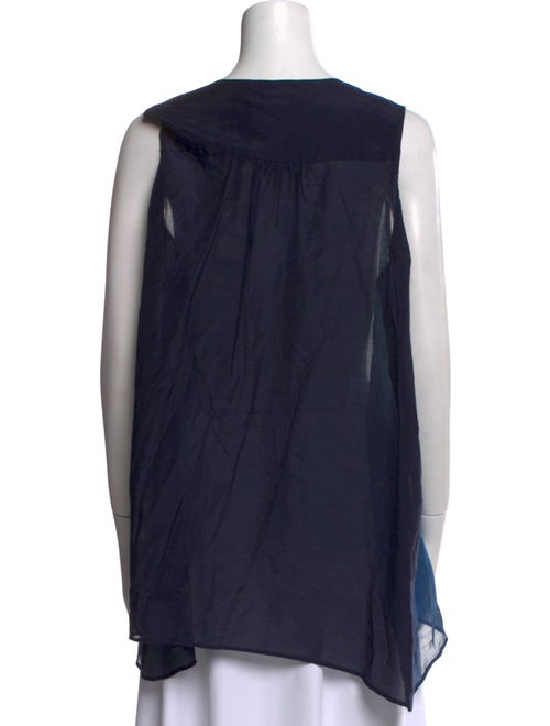 Pas De Calais Linen V-Neck Blouse