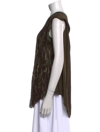 Pas De Calais Animal Print V-Neck Blouse