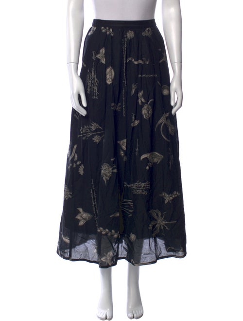 Pas De Calais Floral Print Midi Length Skirt