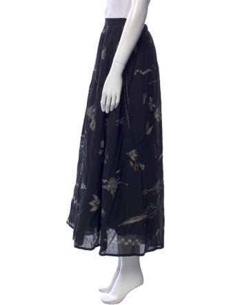 Pas De Calais Floral Print Midi Length Skirt