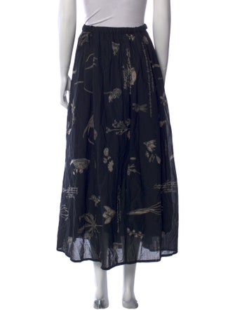 Pas De Calais Floral Print Midi Length Skirt