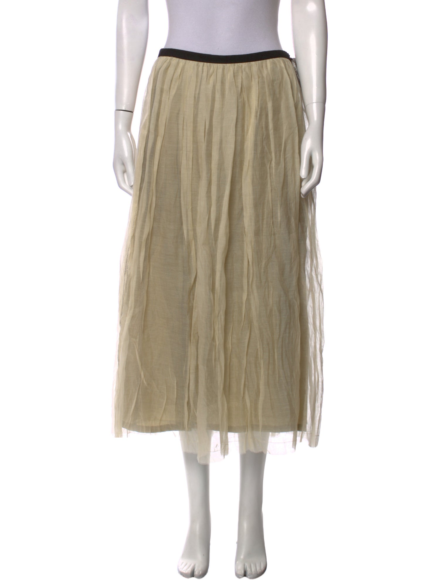 Pas De Calais Glitter Accents Midi Length Skirt