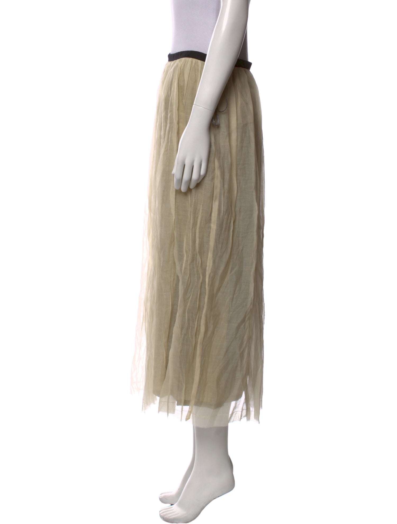 Pas De Calais Glitter Accents Midi Length Skirt